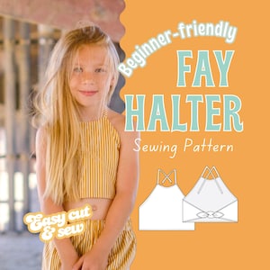 Girls Easy-Sew Reversible Sewing Pattern - The Fay Halter