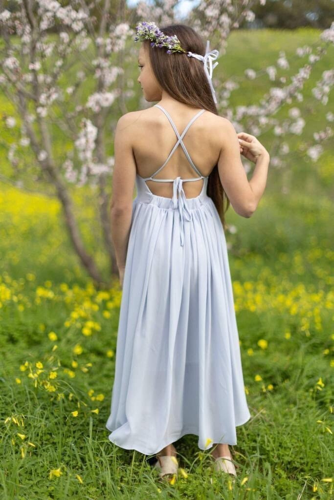 Baby blue deals short bridesmaid dresses