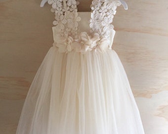 Layla Girls Ivory Tutu Dress