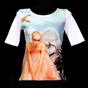 Designer T-shirt for Women with Digital Print on Front Side