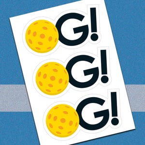 OG! Pickleball Sticker Sheet - Funny Pickleball Stickers for Players & Fans