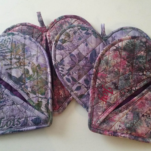 Pot Holders PDF DIY projects, Instant Download, Instructions and print out pattern - Heart Size Large