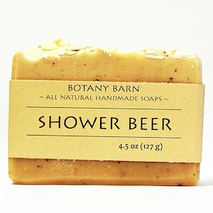 Shower Beer, Homemade Beer Soap with Cedarwood & Rosemary, Scented Manly Exfoliating Coffee Soap, Unique Artisan Soap Gifts for Boyfriend image 1