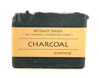 Charcoal Soap - Activated Charcoal Facial Soap, Cold Process Soap, Homemade Soap, Natural Soap, Tea Tree Soap, Vegan Soap, Acne Face Soap