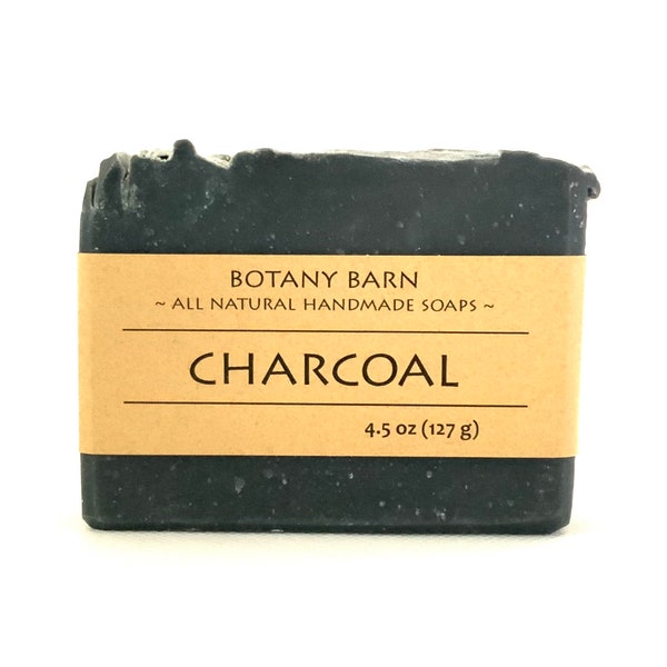 Charcoal Soap - Activated Charcoal Facial Soap, Cold Process Soap, Homemade Soap, Natural Soap, Tea Tree Soap, Vegan Soap, Acne Face Soap