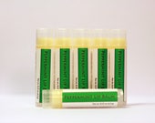 Organic Peppermint Lip Balm, All Natural Lip Balm, Lip Chap, Chap Stick with Coconut, Almond Shea Butter, Handmade Small Batch, Refreshing
