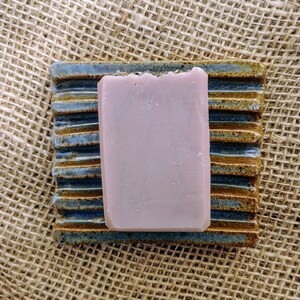 Natural Bar of Handmade Organic Lavender Soap. Luxury Cold Process Soap, 100% Vegan Artisan Homemade Skincare with Purple Clay & Shea Butter image 6