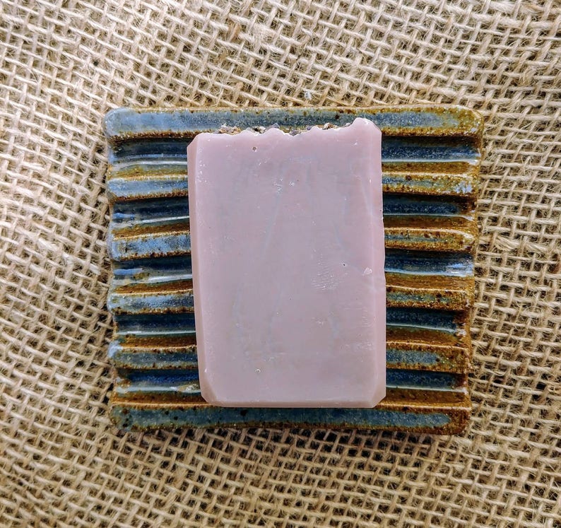 Natural Bar of Handmade Organic Lavender Soap. Luxury Cold Process Soap, 100% Vegan Artisan Homemade Skincare with Purple Clay & Shea Butter image 6