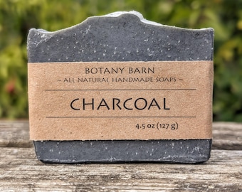 Natural Activated Charcoal Facial Soap Scented with Tea Tree and Lavender