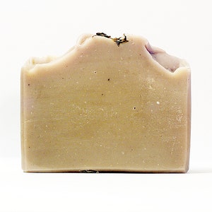 Natural Bar of Handmade Organic Lavender Soap. Luxury Cold Process Soap, 100% Vegan Artisan Homemade Skincare with Purple Clay & Shea Butter image 3
