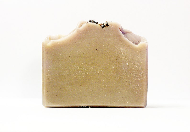 Natural Bar of Handmade Organic Lavender Soap. Luxury Cold Process Soap, 100% Vegan Artisan Homemade Skincare with Purple Clay & Shea Butter image 3