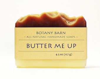 Unscented Cocoa Butter and Shea Butter Soap with Light Chocolate Scent - An All Natural Homemade Cold Process Soap