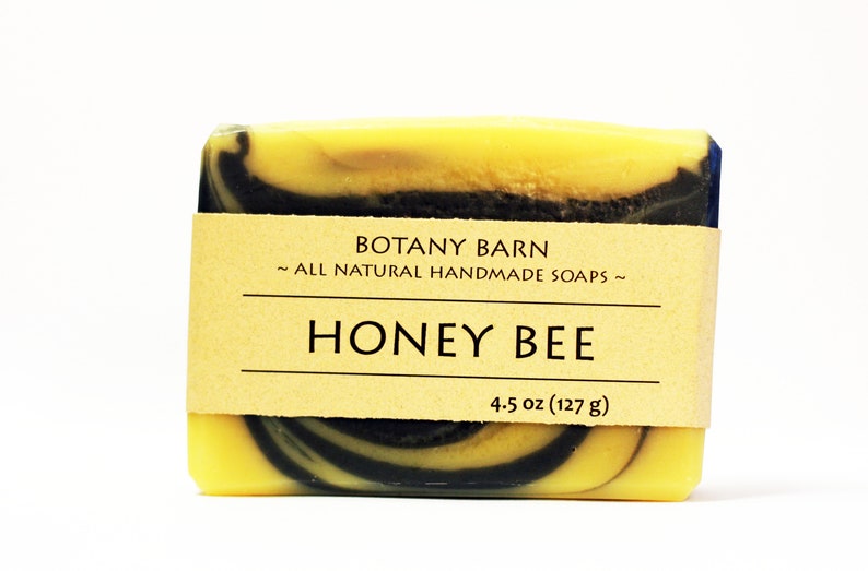 Organic Lemongrass Scented Soap with Activated Charcoal & Honey. Bar of Artisan All Natural Handmade Cold Process Soap. Fresh Citrus Scent. image 1