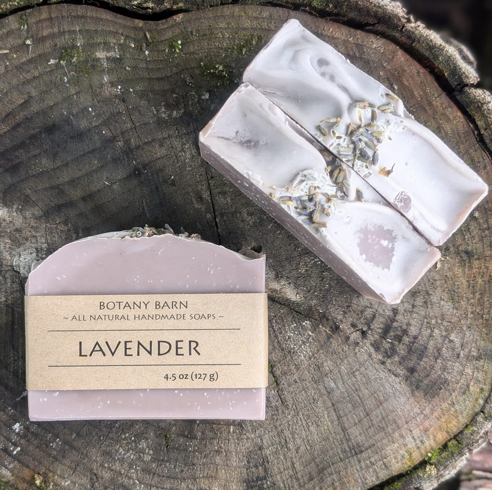 Natural Bar of Handmade Organic Lavender Soap. Luxury Cold Process Soap ...