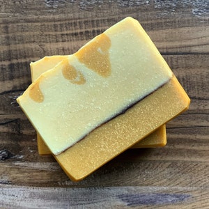 Luxury Unscented Goat Milk Soap, Made with Honey, Oatmeal & Natural Clay. Gentle Handmade Cold Process Soap with Organic Ingredients, Shea image 1