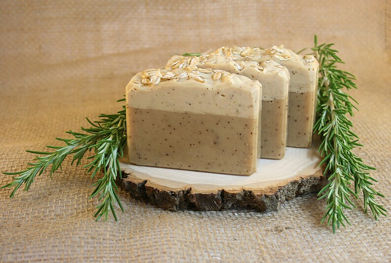 Shower Beer, Homemade Beer Soap with Cedarwood & Rosemary, Scented Manly Exfoliating Coffee Soap, Unique Artisan Soap Gifts for Boyfriend image 3