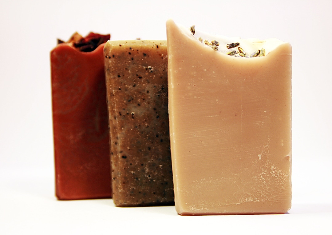 3 Small Organic Soaps Half Mini Bars of Soap for Guests or as Etsy