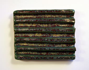 Ceramic Soap Dish - Soap Dish, Clay Soap Dish, Pottery Soap Dish, Blue Soap Dish, Handmade Soap Dish, Glazed Soap Dish, Unique Soap Dish