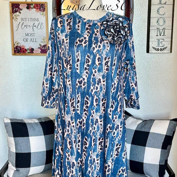 Leopard Modest Dress - Etsy