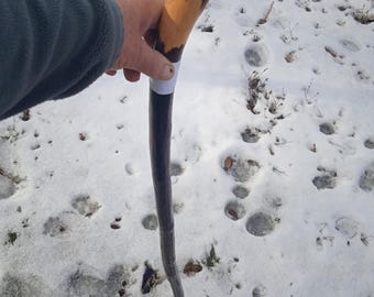 Handmade Blackthorn Walking Stick: 41" Hiking Stick