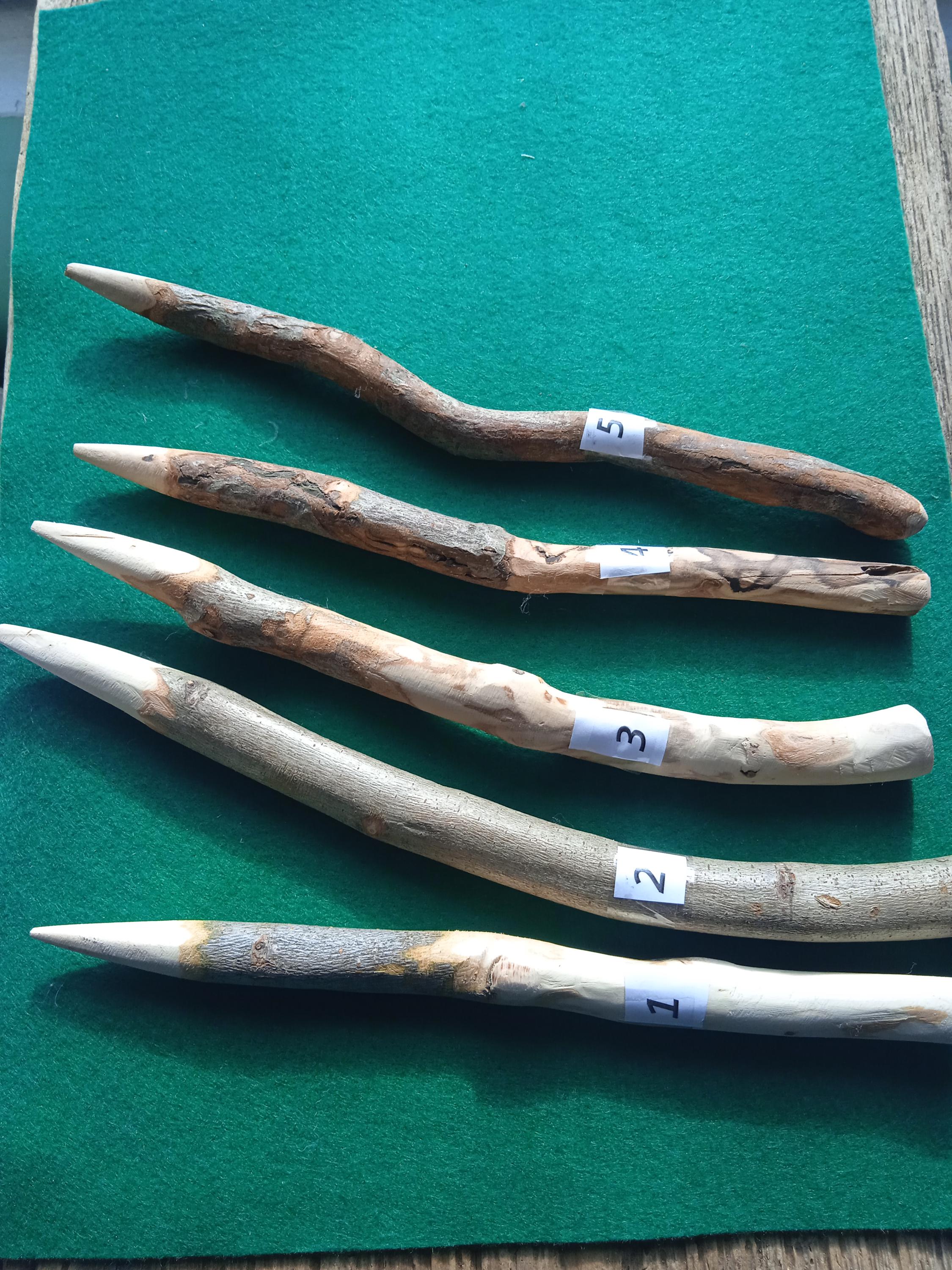 thumbnail image 2 of Hand-Turned Almond Wood Magic Wand – 14" 1st Year Style With Free Velvet Bag – Witch Wizard Gift 2 of 6