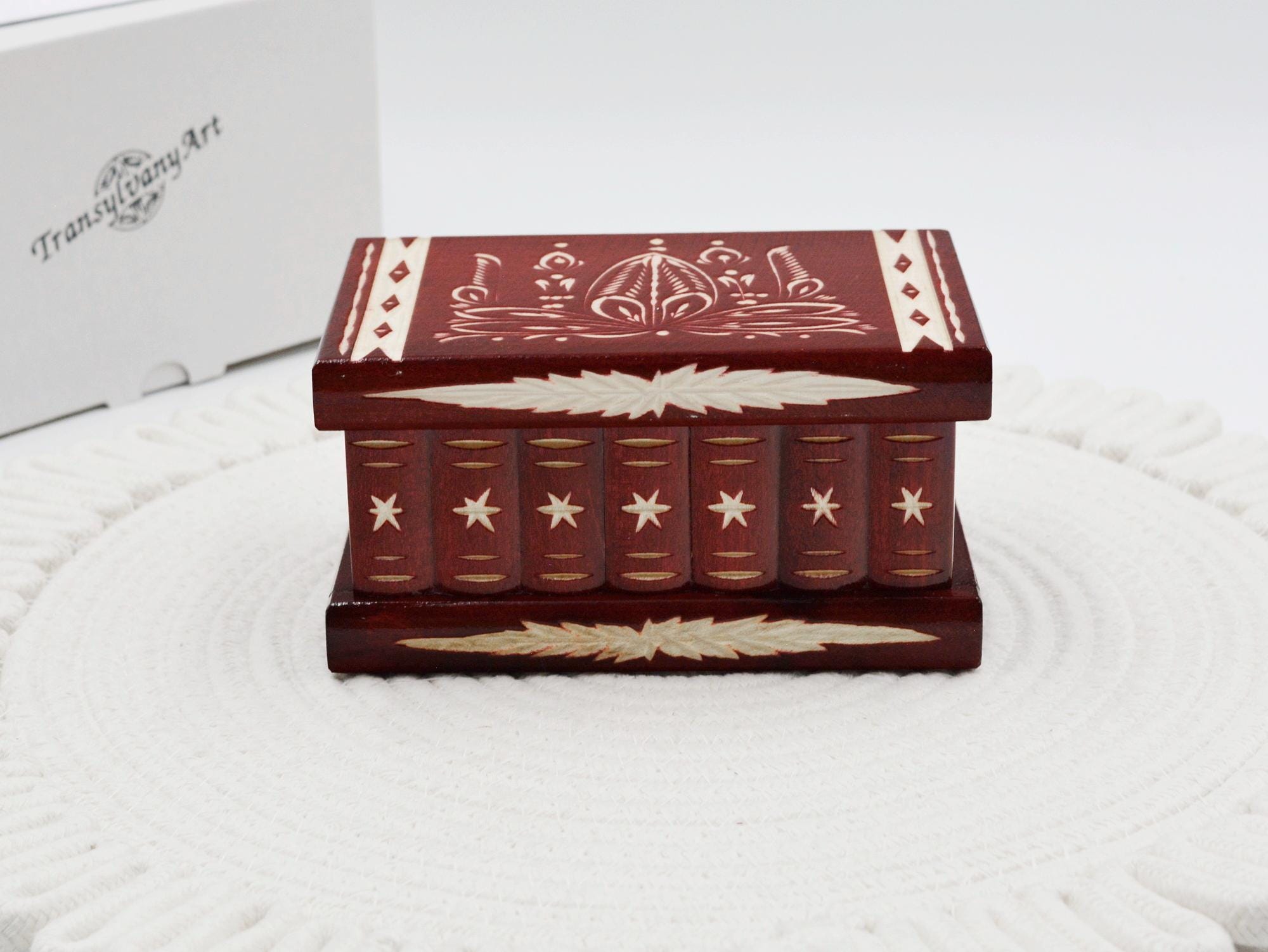 Handmade Wooden Puzzle Box With Secret Compartment: Brain Teaser