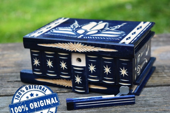 Wooden Puzzle Box Secret Santa Gift Funny Personalized Trick Etsy