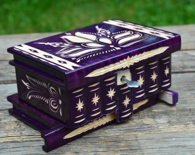 Unique Puzzle Box Secret Storage Compartment for Jewelry or Etsy