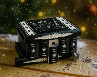 Handmade Birthday Gift Wooden Secret Puzzle Box– Hidden