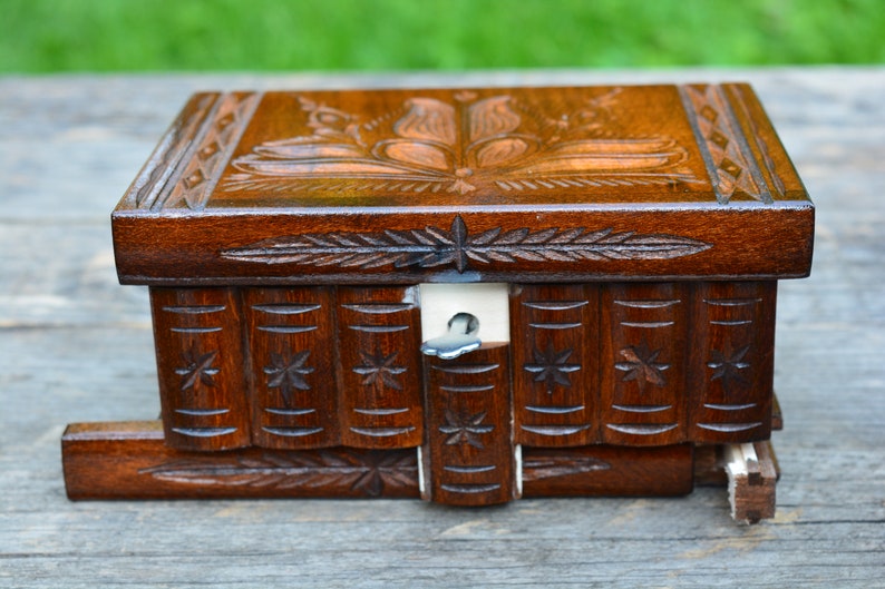 puzzle box with hidden compartment