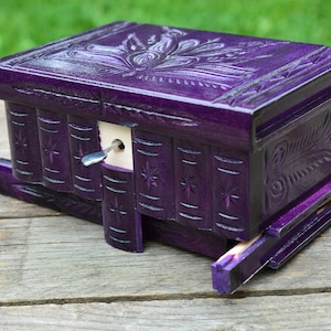 Unique Puzzle Box - Secret Storage Compartment for Jewelry or Small Keepsakes