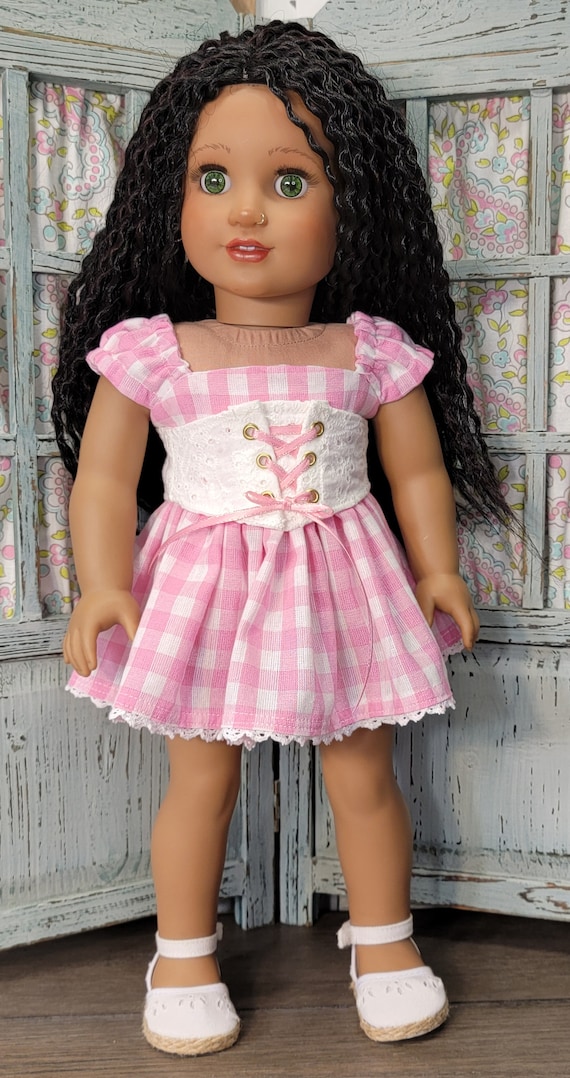 Gingham dress and corset
