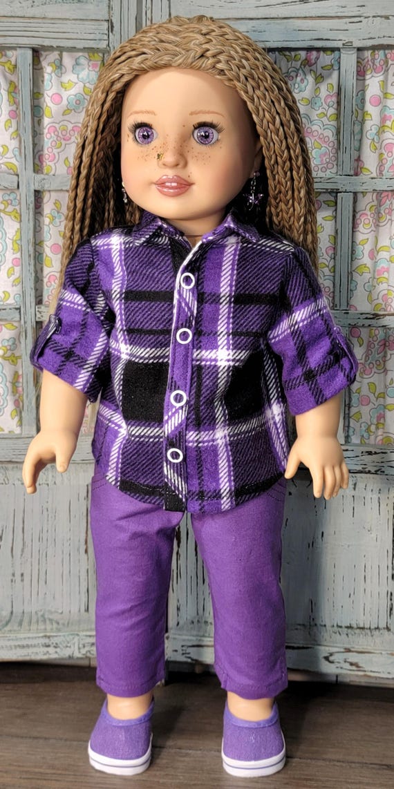 Flannel shirt and slim crop pant