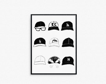 Sandlot Hat Print