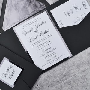 Black And White Wedding Invitation Suite