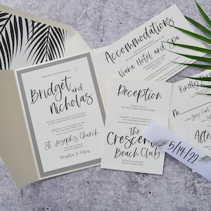 Modern Beach Wedding Invitation