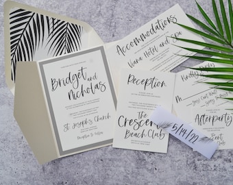 Modern Beach Wedding Invitation
