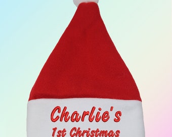 personalised baby santa hat
