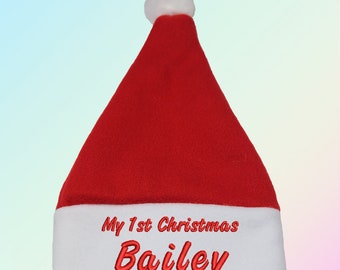 personalised baby santa hat