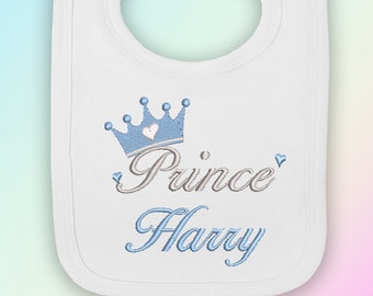 Daddy/'s Little Princess Embroidered Baby Pull-Over Bib Gift Personalised Girl