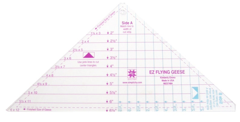 Flying Geese Triangle Acrylic Quilting Template