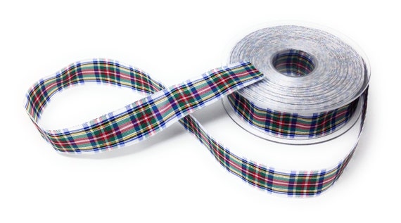 25mm Red per metre Yellow Scottish Tartan Ribbon 25mm Red per metre Yellow Scottish Tartan Ribbon