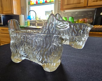 Vintage Scottie Dog Clear Creamer