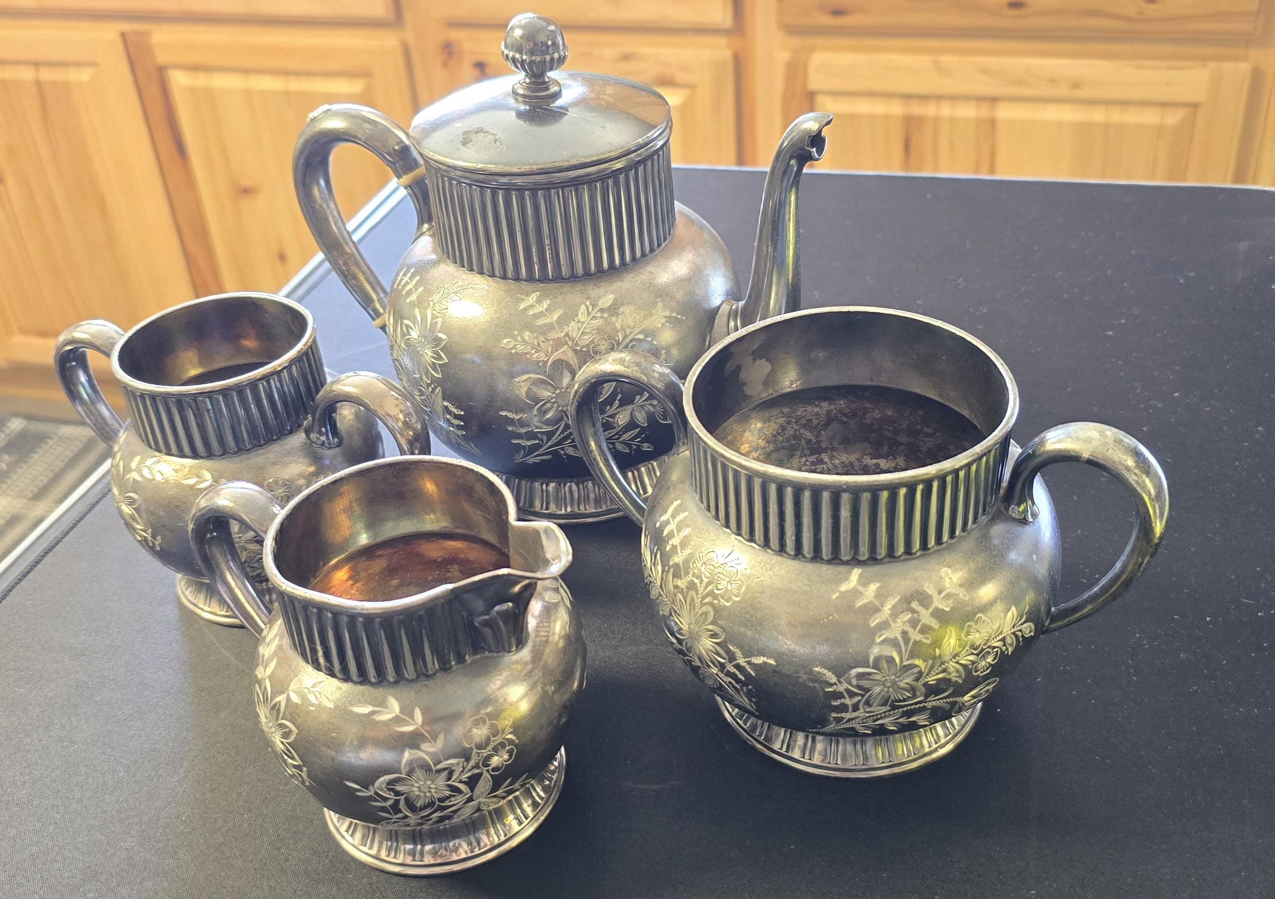 Silver Plate Tea Set Wilcox - Etsy