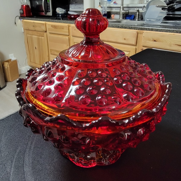 Fenton Candy Dish Etsy