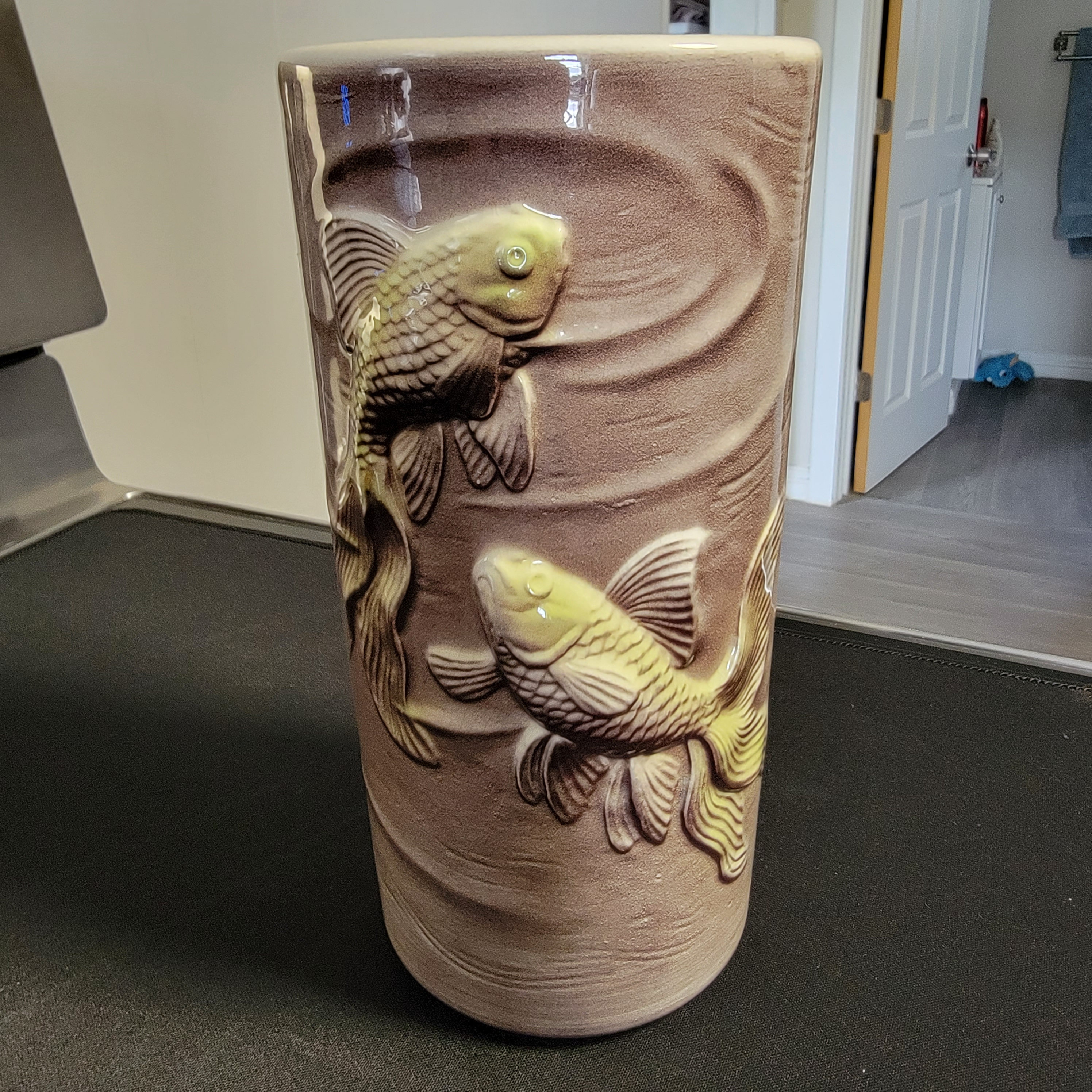 Japanese Vase With Koi Fish - Etsy