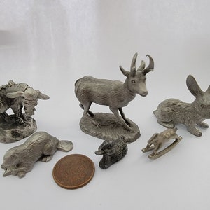 Pewter Miniature Figurines Lot of SIX