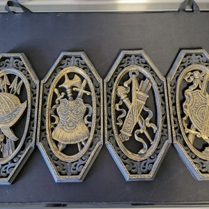 Vintage MCM Homco Spanish Coat of Arms wall plaques