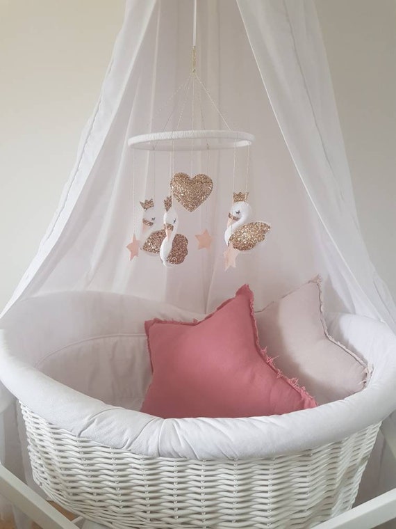 swan cot mobile