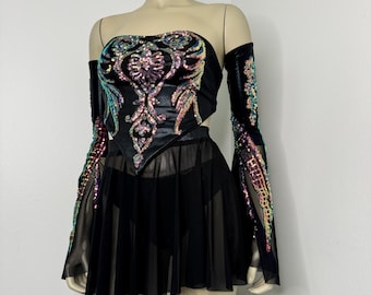 Aurora Rave Set, Rave Outfit, Rave Bodysuit